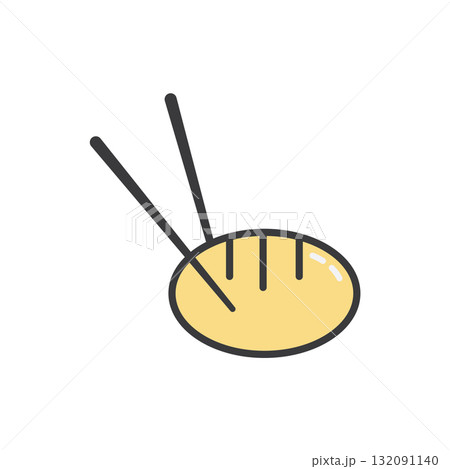 Cake dumpling with chopsticks Cake dumpling with chopsticks 132091140