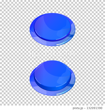 押しボタンセット_青 132091390
