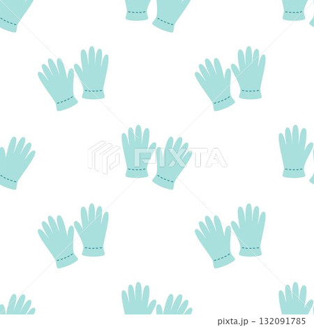 rubber gloves seamless pattern rubber gloves seamless pattern 132091785