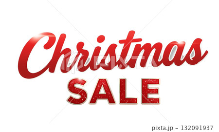 Christmas Sale ロゴ 赤文字 冬セール用(背景透過) Christmas Sale ロゴ 赤文字 冬セール用(背景透過) 132091937