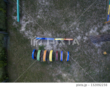children playground, view from above children playground, view from above 132092238