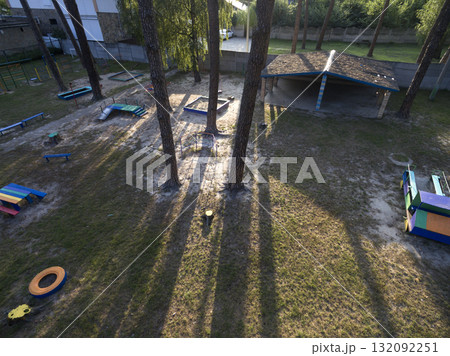 children playground, view from above children playground, view from above 132092251