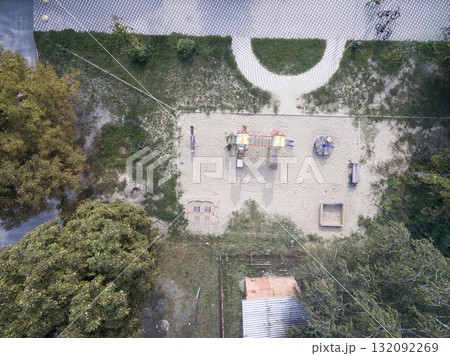 children playground, view from above children playground, view from above 132092269