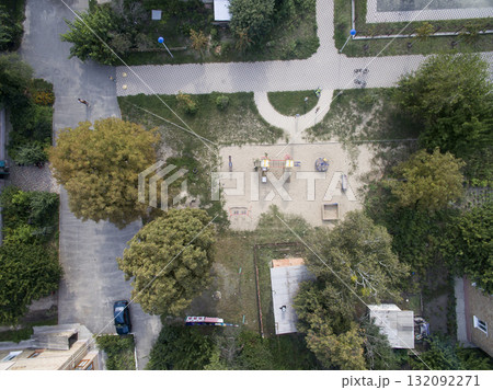 children playground, view from above children playground, view from above 132092271