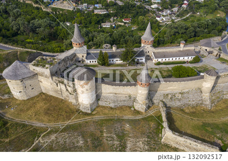 shot of the old castle, view from above 132092517