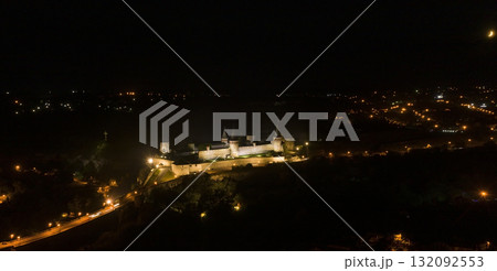 shot of the old castle, view from above 132092553