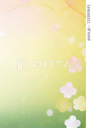 初春に咲く梅の花 132093641