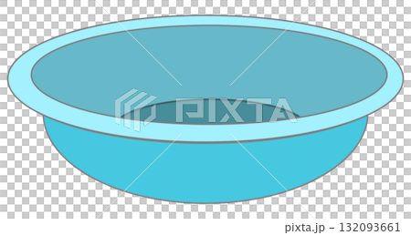 Empty plastic washing basin Empty plastic washing basin 132093661