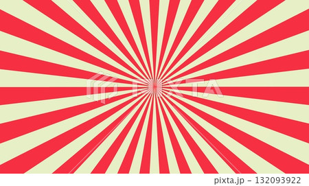 Red background with white sun ray 132093922