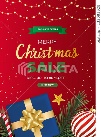 Christmas Sale card. Christmas Sale card. 132093929