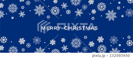 Christmas winter background with snowflakes 132093930