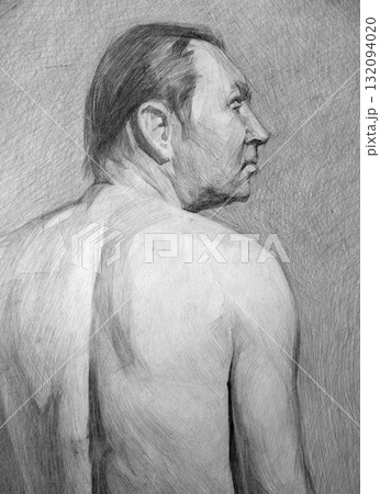 human's figure, pencil drawing illustration, sketch human's figure, pencil drawing illustration, sketch 132094020