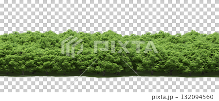 forest line with shadows under the trees, isolated on transparent background, 3D illustration, cg render forest line with shadows under the trees, isolated on transparent background, 3D illustration, cg render 132094560