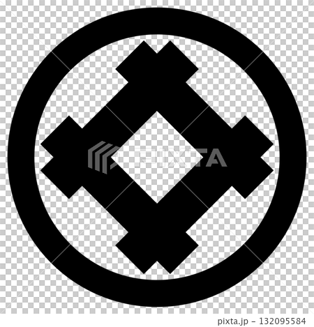 家紋です。丸に隅立て井筒といいます。 132095584