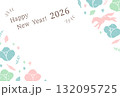 午年の年賀状テンプレート（2026年） 132095725