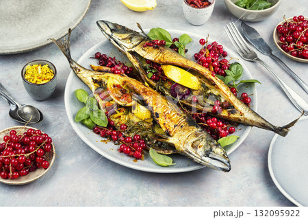 Delicious roasted fish Delicious roasted fish 132095922