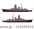 戦艦のイラスト 132095933