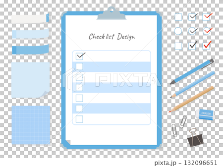 Checklist design (blue, business, health management) 132096651