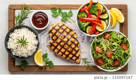 Inspirasi Sarapan Lezat dan Bergizi dengan Roti, Pancake, dan Buah Segar 132097187