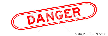 Grunge red danger word rubber seal stamp on white background Grunge red danger word rubber seal stamp on white background 132097234