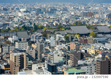 Cityscape view of Kyoto in Kansai region of Japan Cityscape view of Kyoto in Kansai region of Japan 132097590
