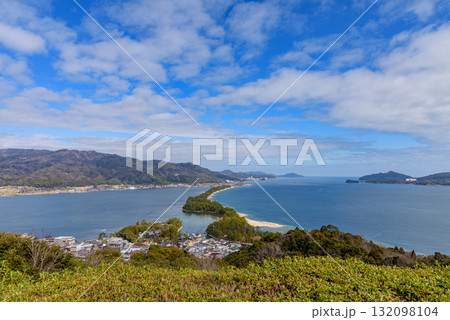 Amanohashidate on the Sea of Japan in north Kyoto prefecture one of the top three scenic views in Japan 132098104