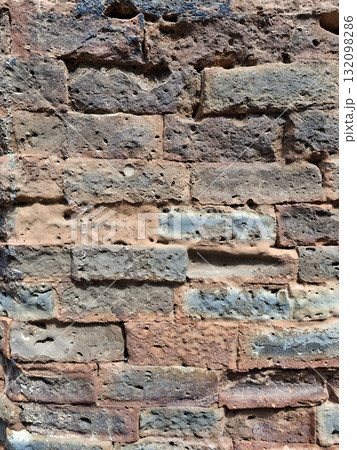 Orange Old Aged Brick Masonry Background 132098286