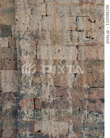 Orange Old Aged Brick Masonry Background 132098298