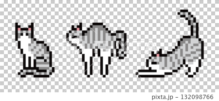 サバ白猫のドット絵 132098766