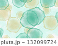 green and yellowl watercolor drops on a white background. 132099724