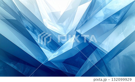 青いガラスの抽象背景 青いガラスの抽象背景 132099929