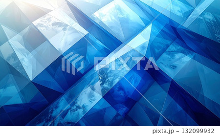 青いガラスの抽象背景 青いガラスの抽象背景 132099932