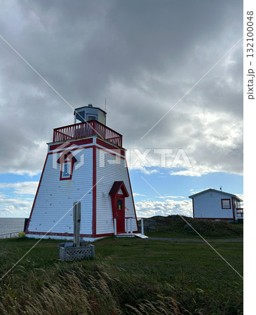 Fox Point Lighthouse view in Newfoundland, Canada 132100048