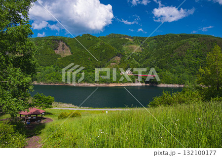 正沢親水公園からの奥木曽湖 132100177