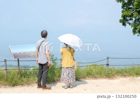 近江八幡 八幡山城跡からの眺望 132100250
