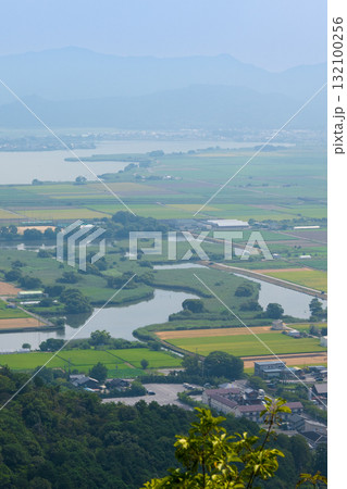 近江八幡 八幡山城跡からの眺望 132100256