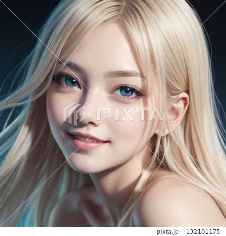 青い眼の若い女性 132101175