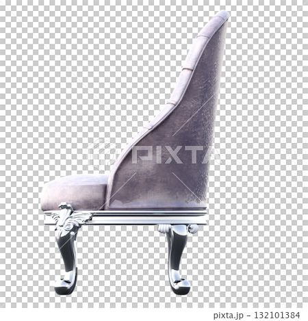 armchair isolate on a transparent background, comfortable furniture for home interior, 3D illustration, cg render armchair isolate on a transparent background, comfortable furniture for home interior, 3D illustration, cg render 132101384