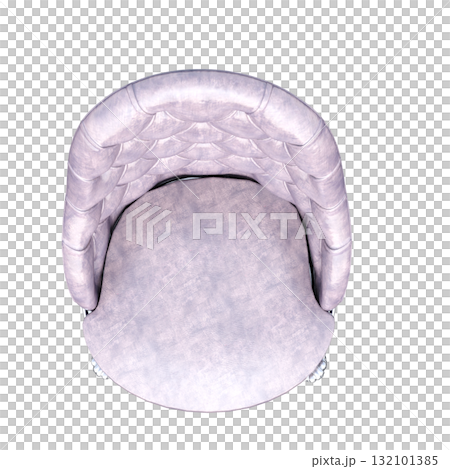 armchair isolate on a transparent background, comfortable furniture for home interior, 3D illustration, cg render 132101385