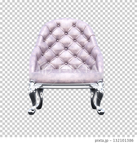 armchair isolate on a transparent background, comfortable furniture for home interior, 3D illustration, cg render 132101386