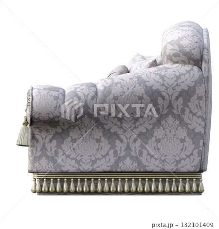 armchair isolate on a transparent background, comfortable furniture for home interior, 3D illustration, cg render 132101409