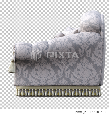 armchair isolate on a transparent background, comfortable furniture for home interior, 3D illustration, cg render 132101409