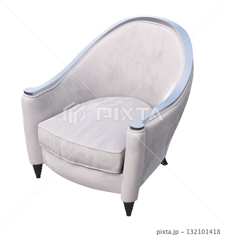 armchair isolate on a transparent background, comfortable furniture for home interior, 3D illustration, cg render armchair isolate on a transparent background, comfortable furniture for home interior, 3D illustration, cg render 132101418