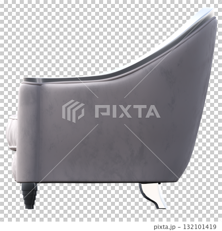 armchair isolate on a transparent background, comfortable furniture for home interior, 3D illustration, cg render armchair isolate on a transparent background, comfortable furniture for home interior, 3D illustration, cg render 132101419