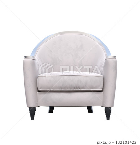 armchair isolate on a transparent background, comfortable furniture for home interior, 3D illustration, cg render armchair isolate on a transparent background, comfortable furniture for home interior, 3D illustration, cg render 132101422