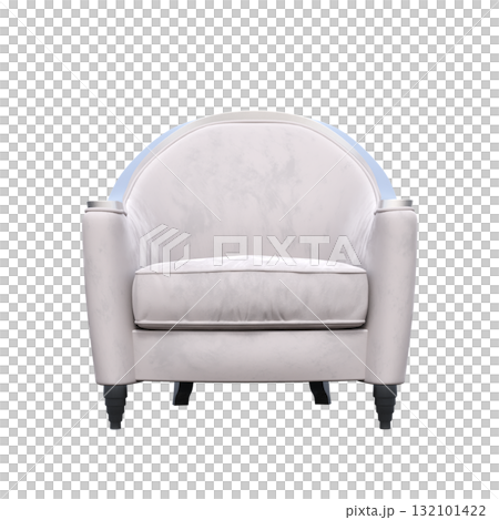 armchair isolate on a transparent background, comfortable furniture for home interior, 3D illustration, cg render armchair isolate on a transparent background, comfortable furniture for home interior, 3D illustration, cg render 132101422