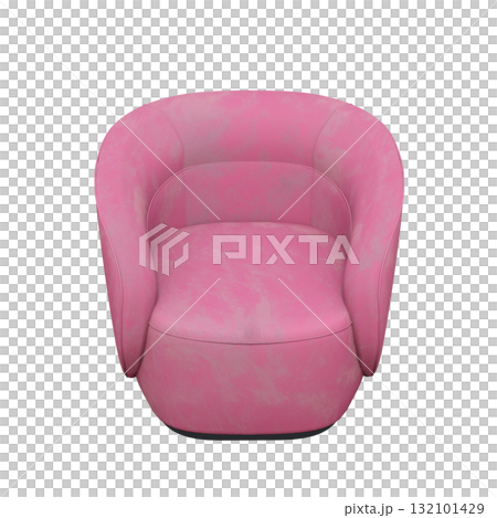 armchair isolate on a transparent background, comfortable furniture for home interior, 3D illustration, cg render 132101429
