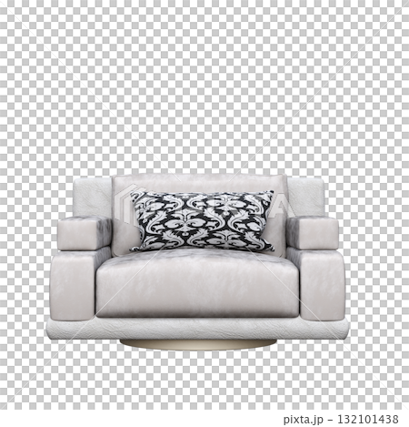 armchair isolate on a transparent background, comfortable furniture for home interior, 3D illustration, cg render armchair isolate on a transparent background, comfortable furniture for home interior, 3D illustration, cg render 132101438