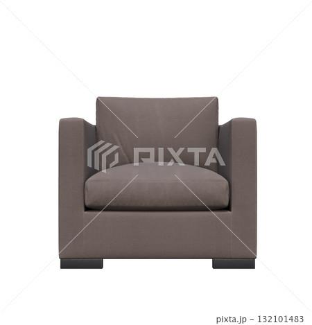 armchair isolate on a transparent background, comfortable furniture for home interior, 3D illustration, cg render armchair isolate on a transparent background, comfortable furniture for home interior, 3D illustration, cg render 132101483