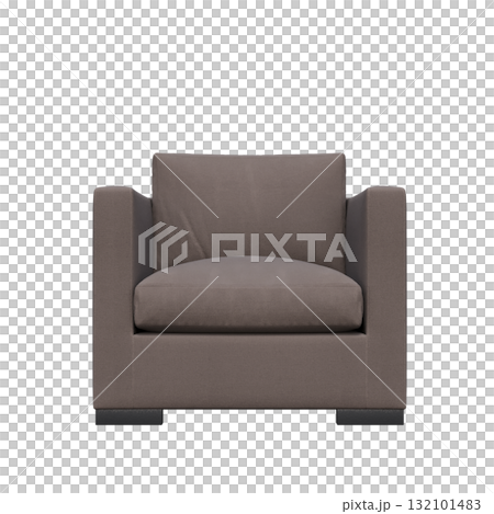 armchair isolate on a transparent background, comfortable furniture for home interior, 3D illustration, cg render armchair isolate on a transparent background, comfortable furniture for home interior, 3D illustration, cg render 132101483